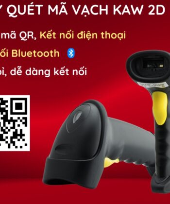 Máy quét mã vạch không dây đa tia chính hãng KAW, Siêu nhạy, đa tia, QRcode, Bluetooth điện thoại.