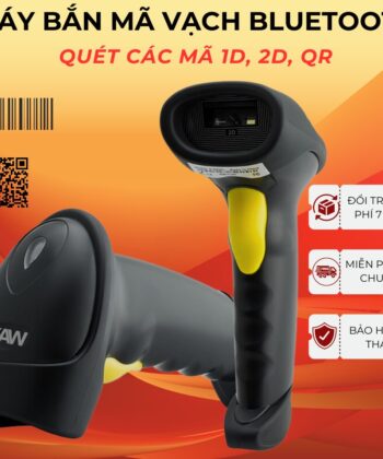 Máy quét mã vạch không dây đa tia chính hãng KAW, Siêu nhạy, đa tia, QRcode, Bluetooth điện thoại.